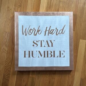 Motivational Wall Art with Copper Accents